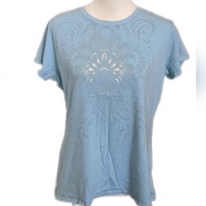 Columbia light blue 100% cotton graphic tee T-shirt, XL